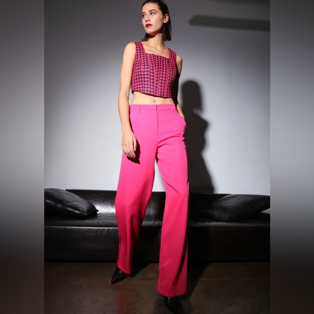 Walter Baker Imani Houndstooth Top in Tavern Tweed